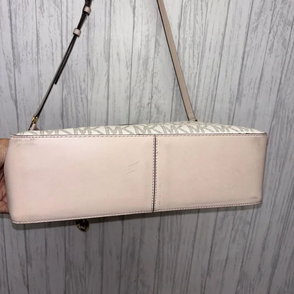 Michael Kors Large Jessie Bag Pink Ivory - Picture 8 of 12